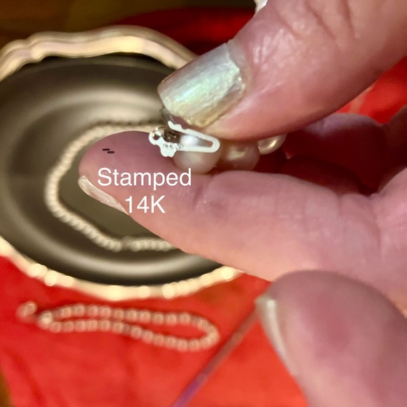 SET- 14K White Gold Cultured Freshwater Pearl Necklace and Bracelet. NWOT. - Picture 2 of 16